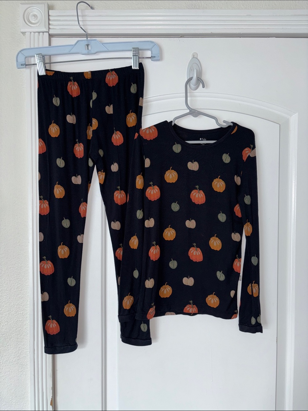 Kyte baby bamboo pajamas set pumpkins 7T/7